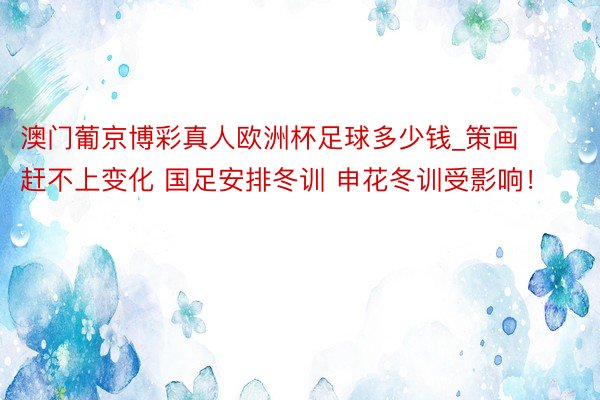 澳门葡京博彩真人欧洲杯足球多少钱_策画赶不上变化 国足安排冬训 申花冬训受影响！